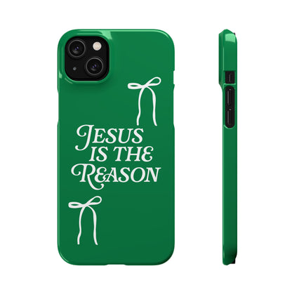 Jesus Is the Reason iPhone Snap Case in Green