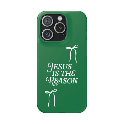 Jesus Is the Reason iPhone Snap Case in Green