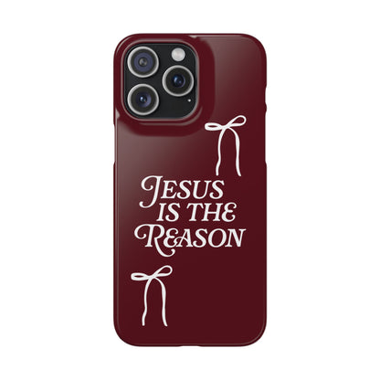 Jesus Is the Reason iPhone Snap Case in Burgundy