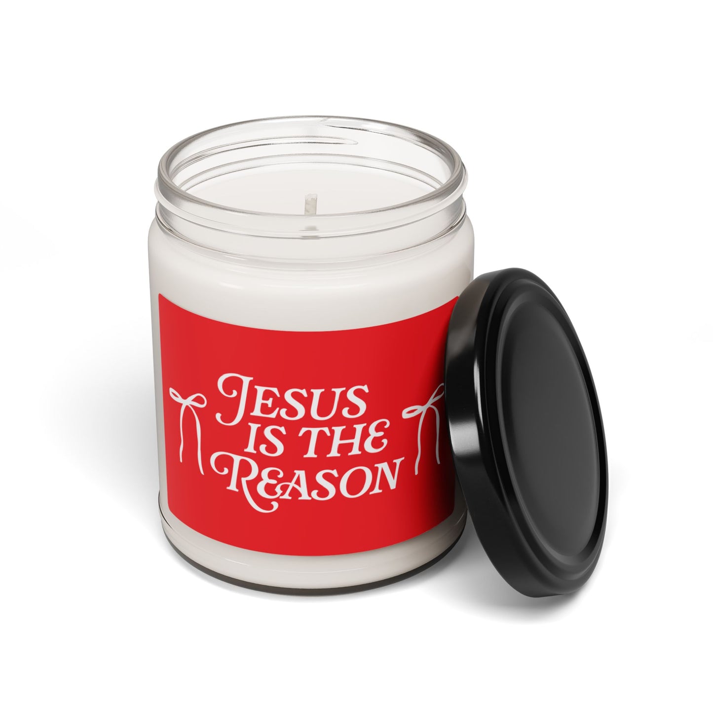 Jesus Is the Reason Candle Scented Soy Candle, 9oz Red Label