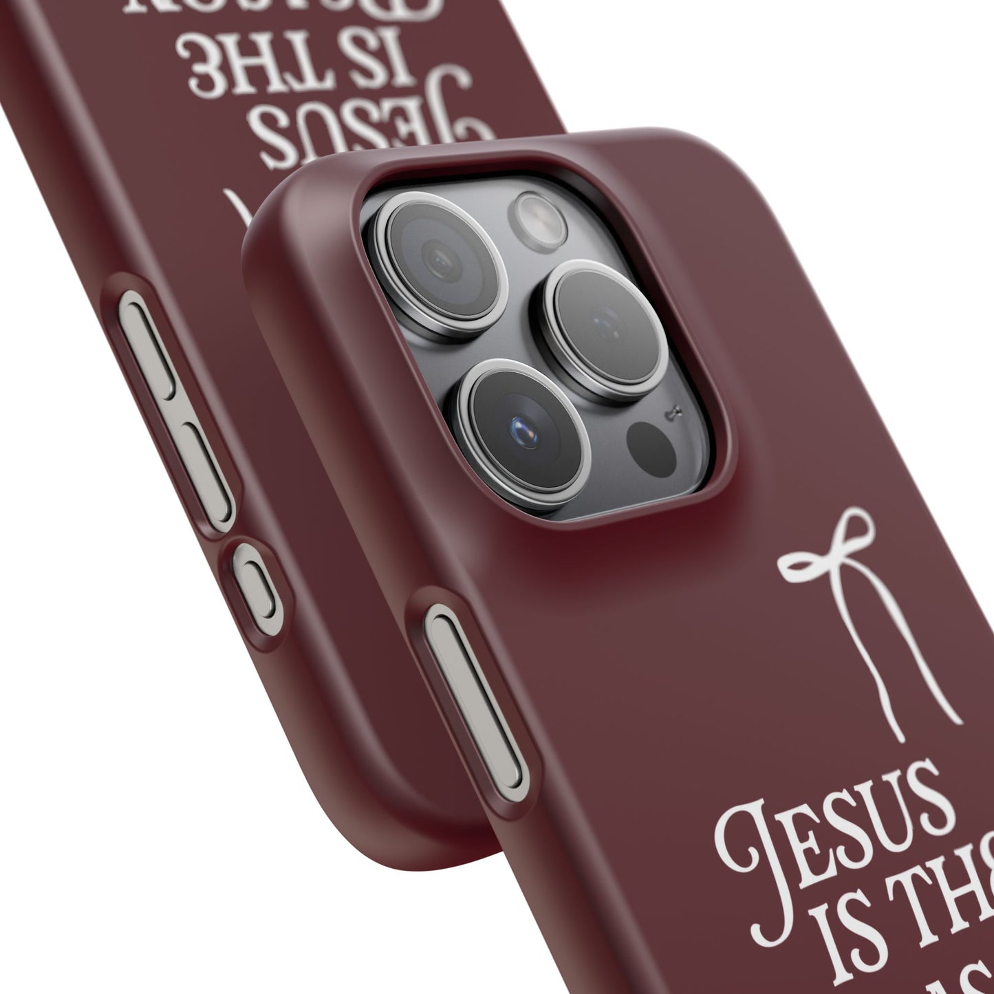 Jesus Is the Reason iPhone Snap Case in Burgundy