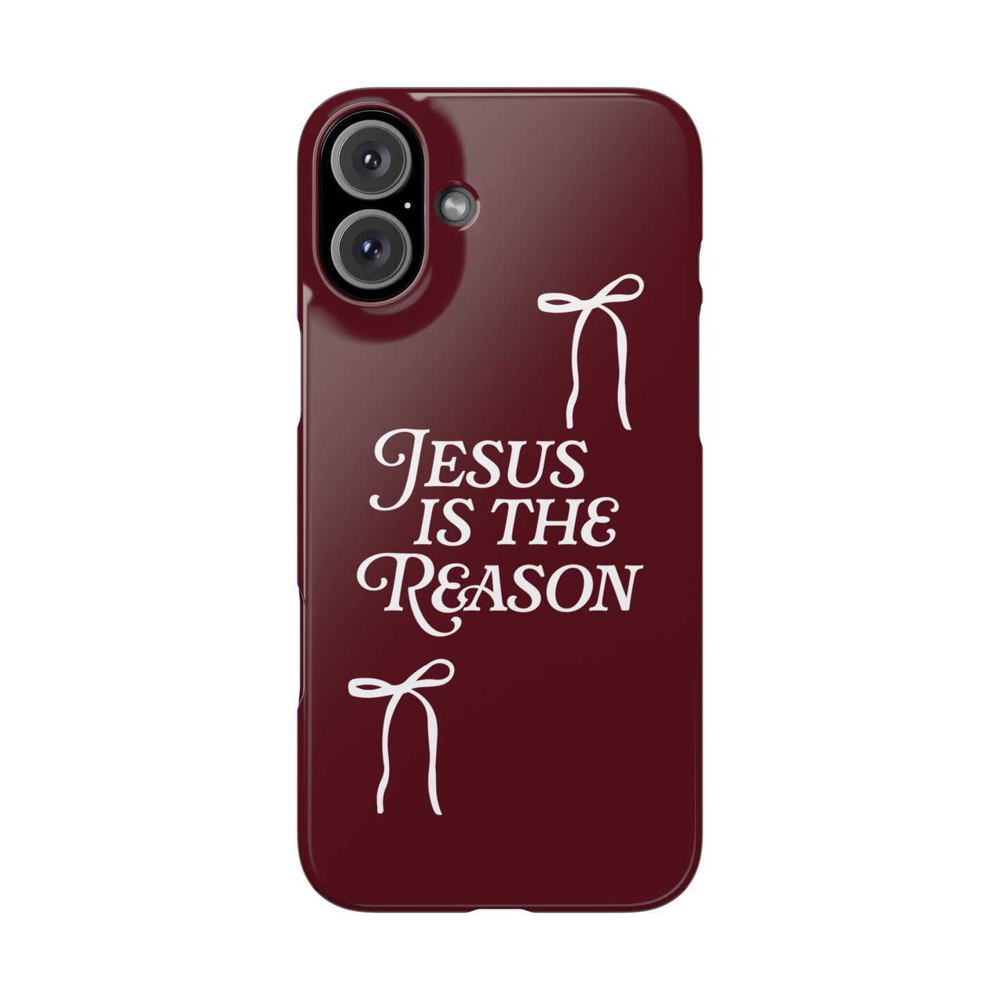 Jesus Is the Reason iPhone Snap Case in Burgundy