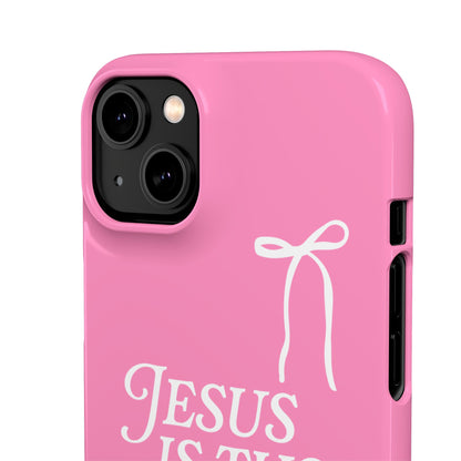 Jesus Is the Reason iPhone Snap Case in Pink