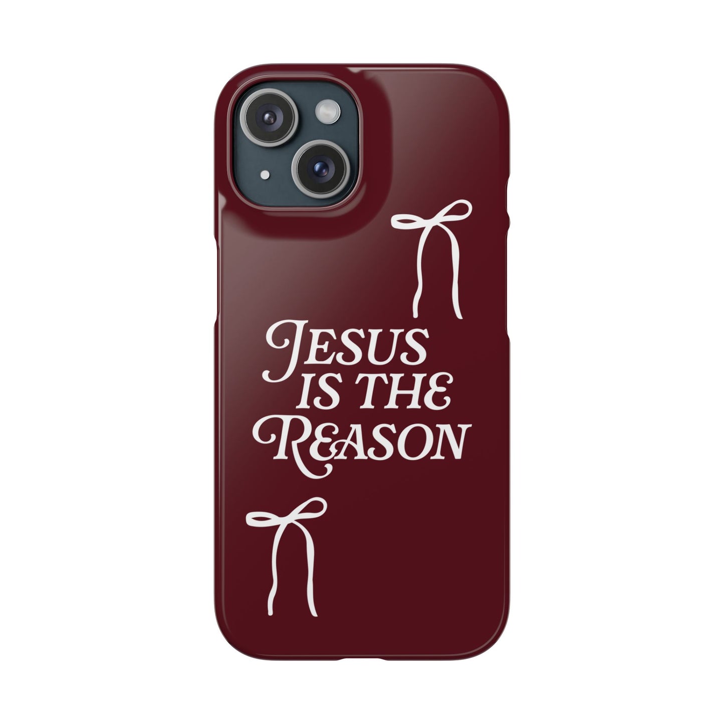 Jesus Is the Reason iPhone Snap Case in Burgundy