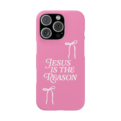 Jesus Is the Reason iPhone Snap Case in Pink