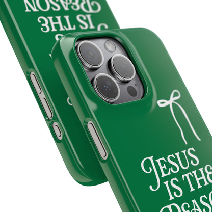 Jesus Is the Reason iPhone Snap Case in Green