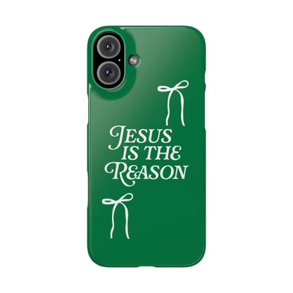 Jesus Is the Reason iPhone Snap Case in Green