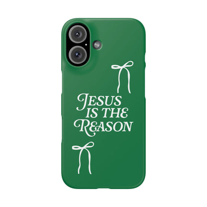 Jesus Is the Reason iPhone Snap Case in Green