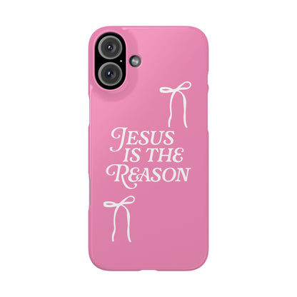 Jesus Is the Reason iPhone Snap Case in Pink