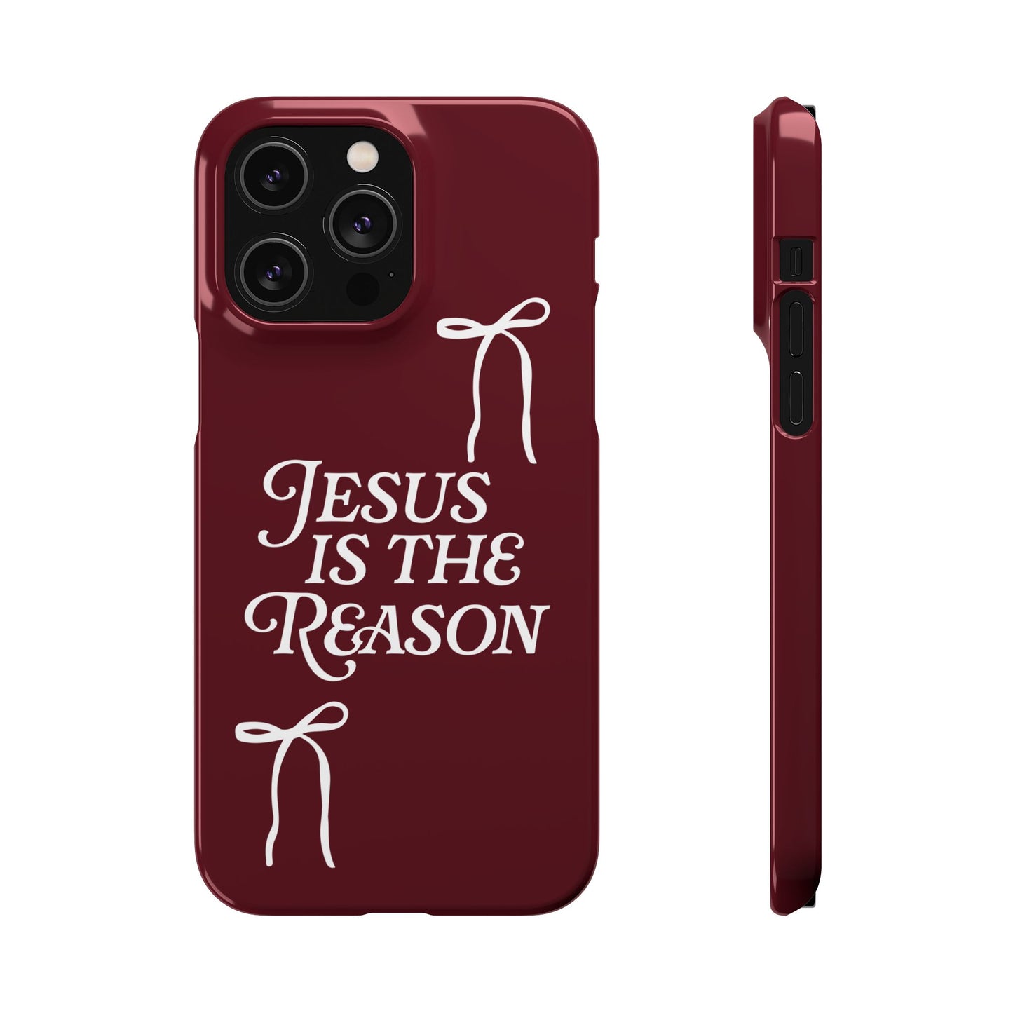 Jesus Is the Reason iPhone Snap Case in Burgundy