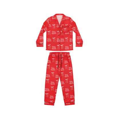 Jesus Is the Reason Bow Women's Satin Pajamas Set