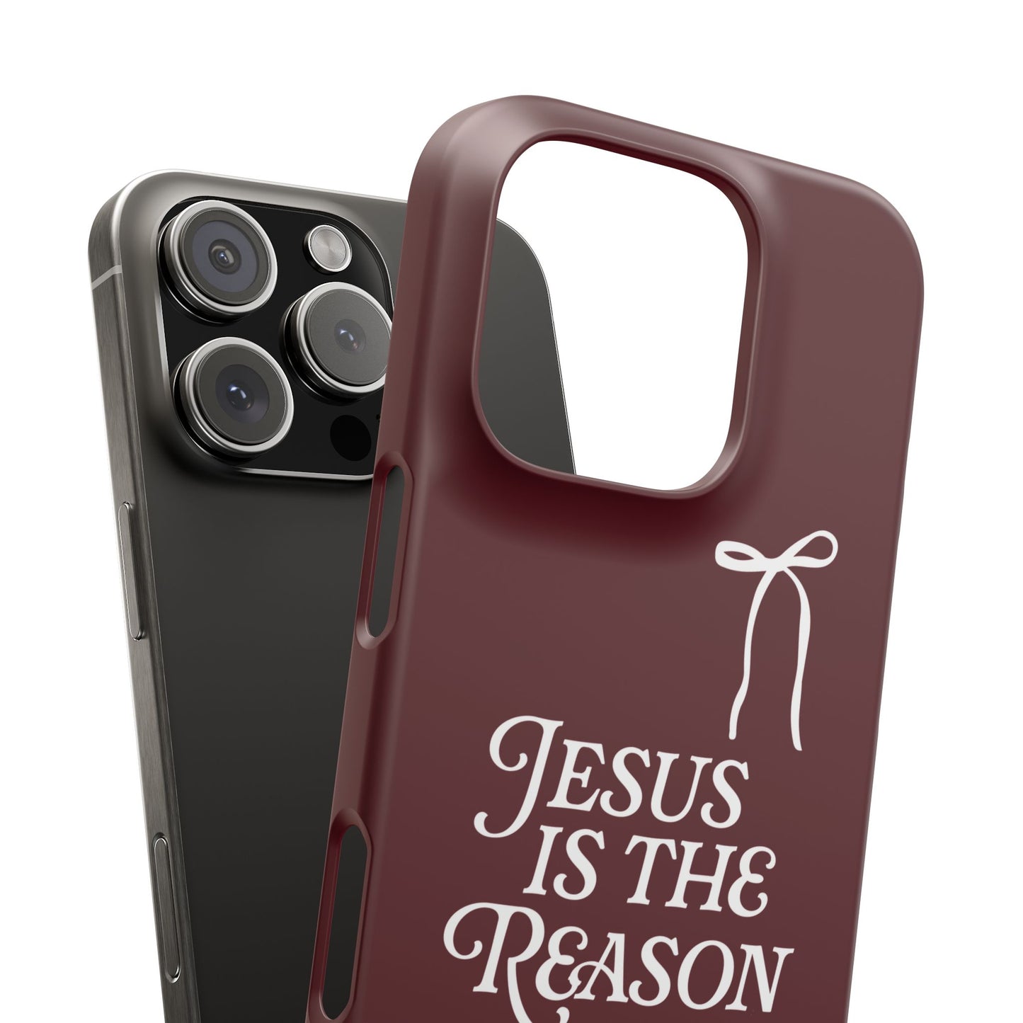 Jesus Is the Reason iPhone Snap Case in Burgundy