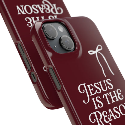 Jesus Is the Reason iPhone Snap Case in Burgundy