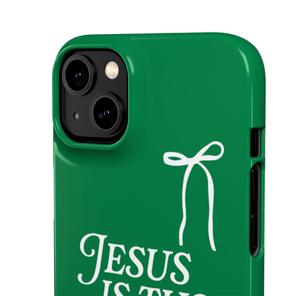 Jesus Is the Reason iPhone Snap Case in Green