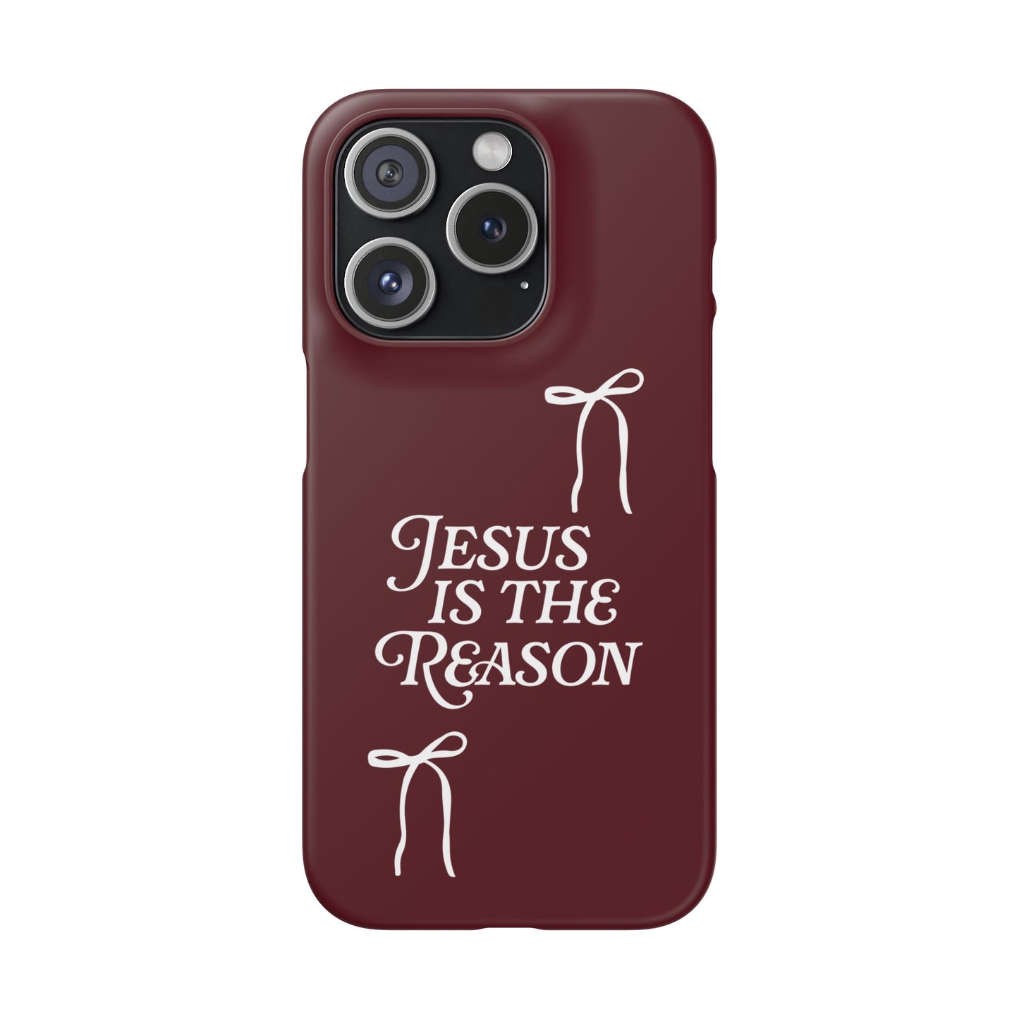 Jesus Is the Reason iPhone Snap Case in Burgundy